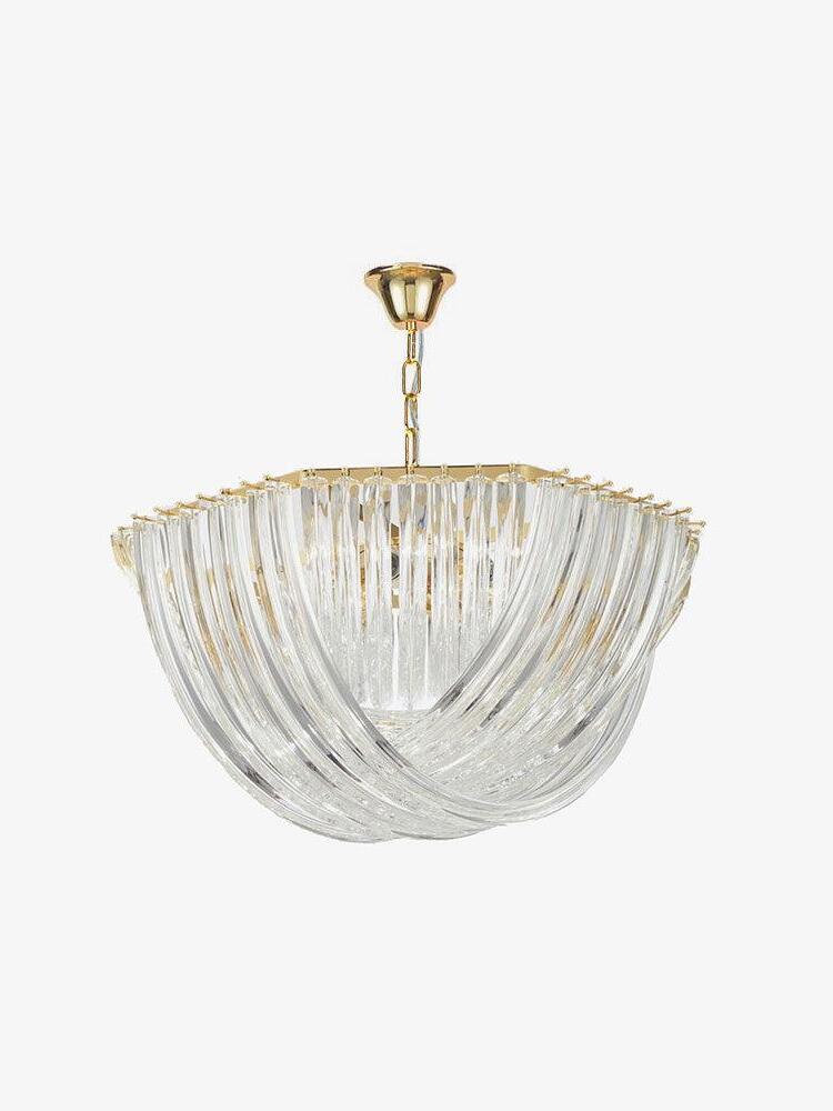 Modern Crystal pendant lamp in Champagne Gold for Restaurant - Cueteks