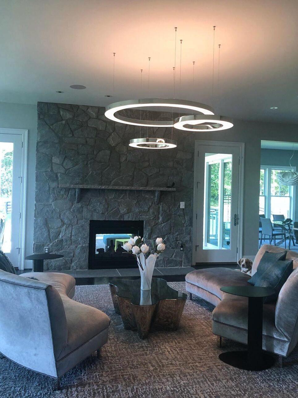 Classic Metal Circular Ring Mahlu Chandelier - Cueteks