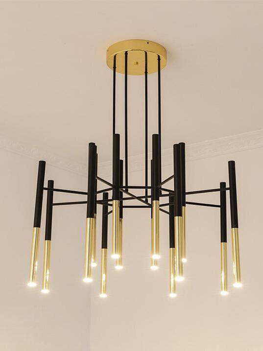 Metal Tubular Chandelier - Cueteks