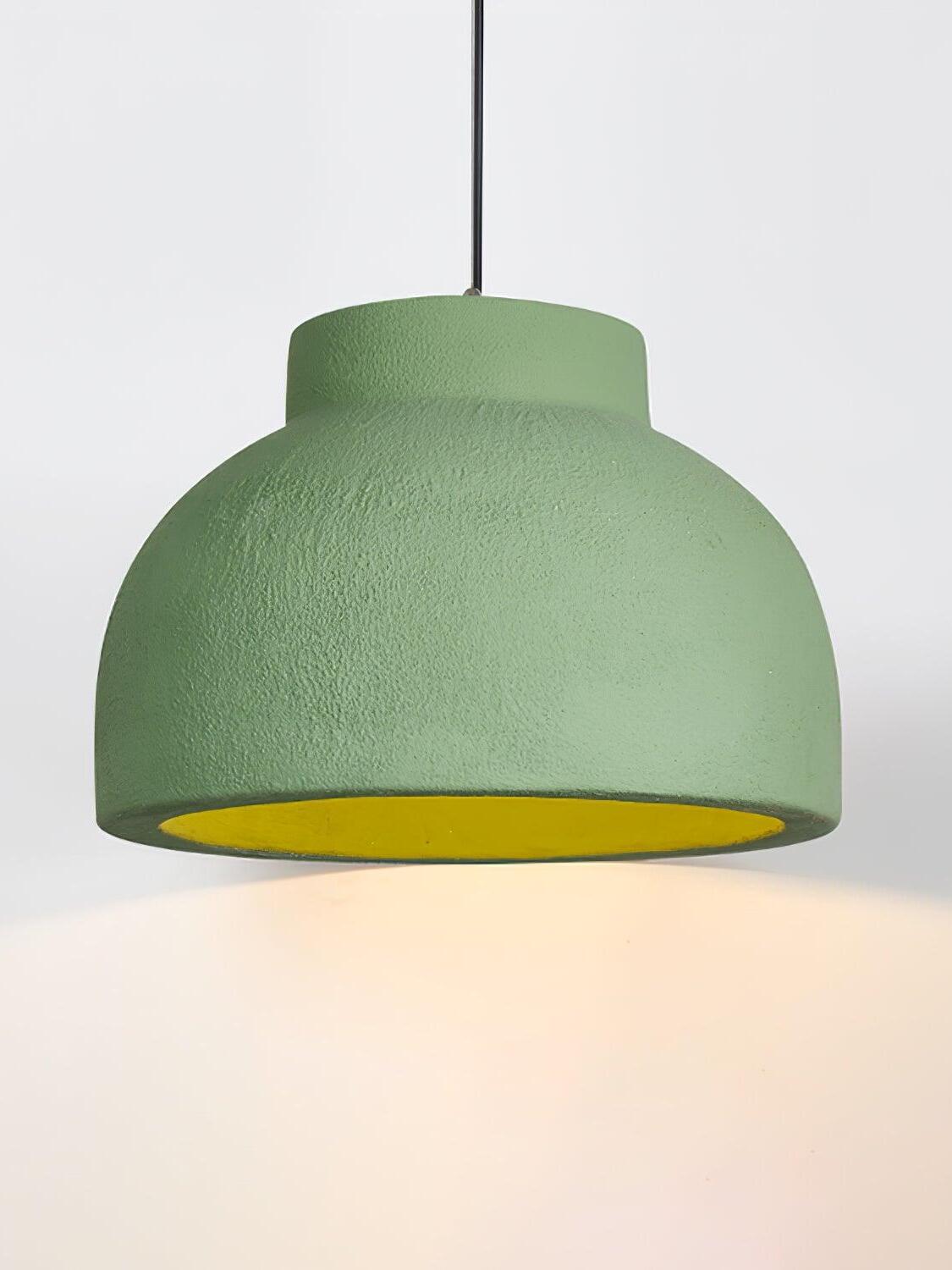 Rustic Macaroon Grain Bowl Shape Pendant Lamp - Cueteks
