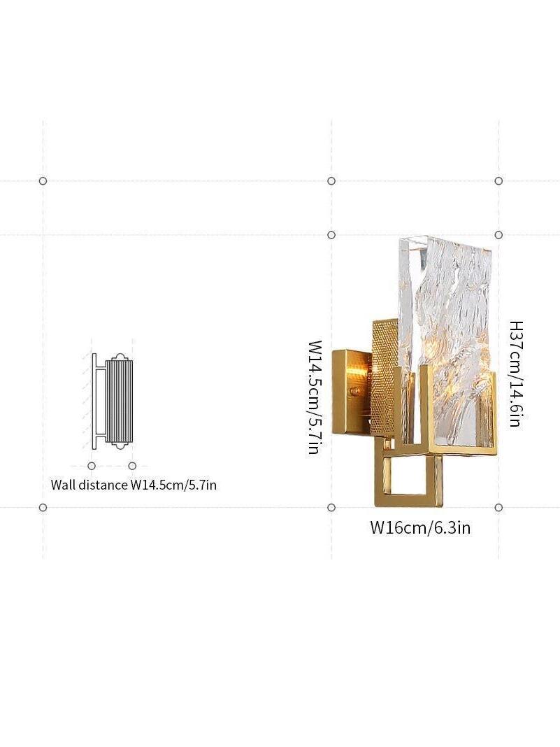 Alternate Ice Crystal drawing labelled 16 cm wide and 37 cm high