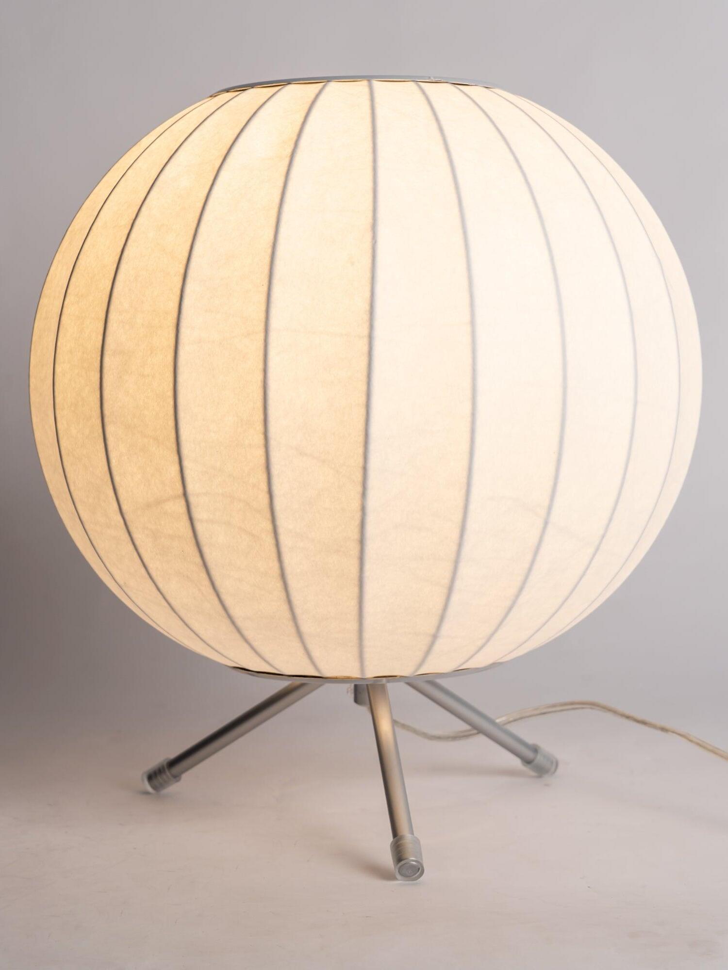 White Nelson Ball Shape Tripod Table Lamp - Cueteks