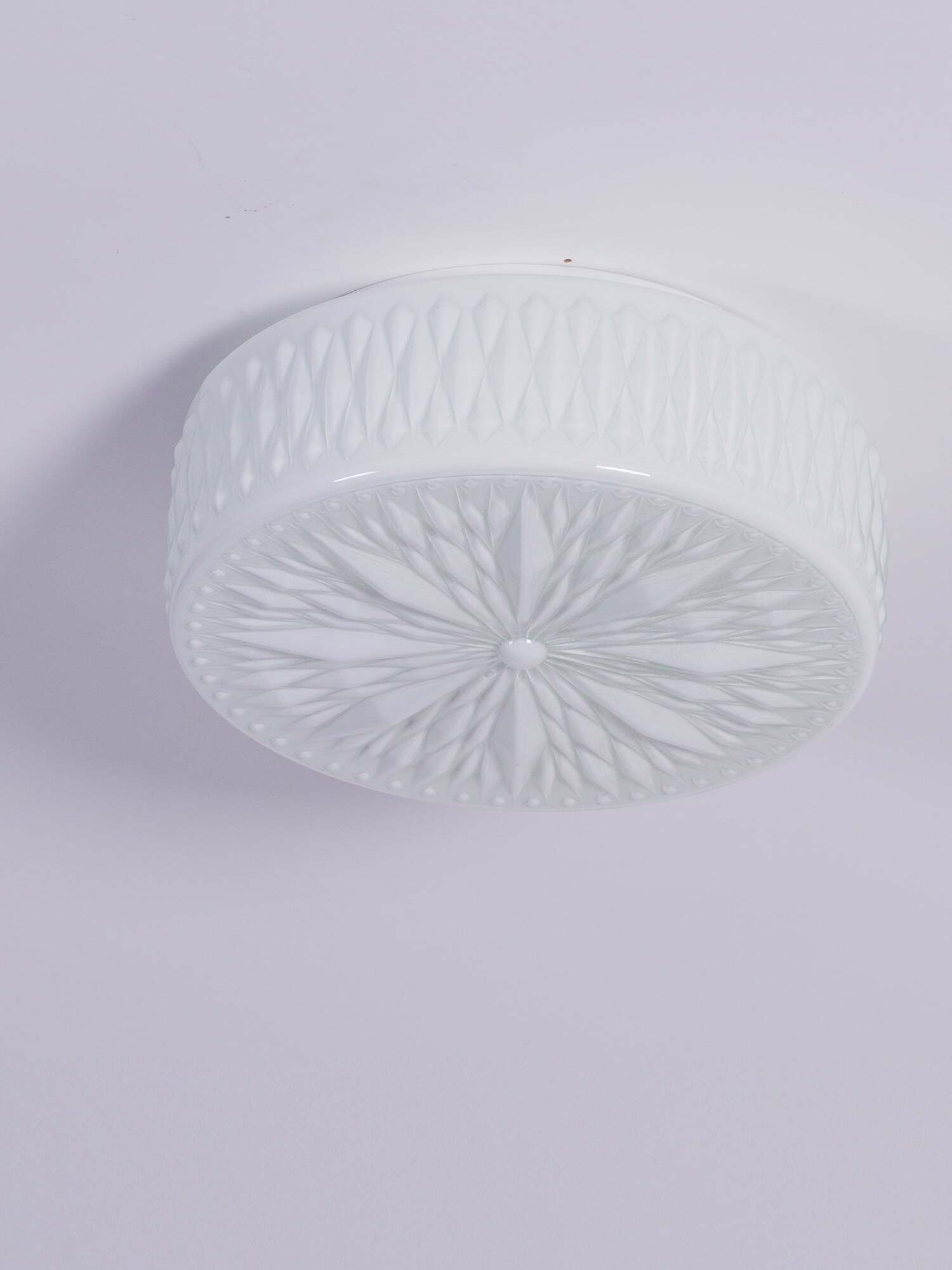 Vintage Adler Glass Rounded Ceiling Light For Bedroom - Cueteks