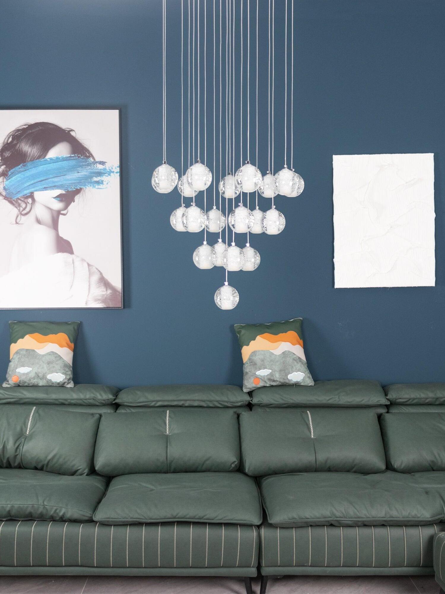 Round K9 Crystal Pendant Lamp - Cueteks