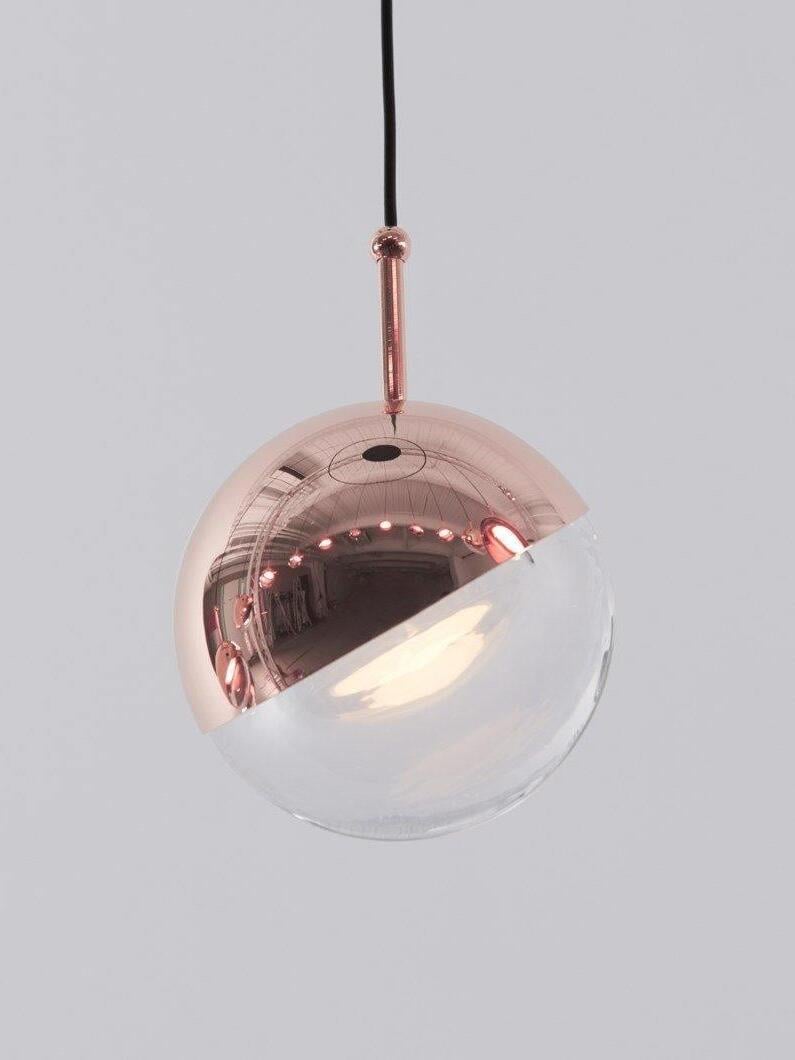 Modern Dora LED pendant lamp in Champagne Gold for Kitchen - Cueteks