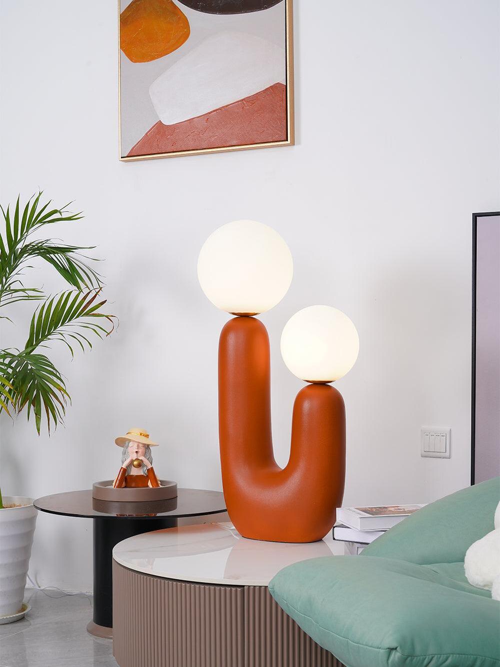 Macaroon Oo Ceramics Cactus Table Lamp - Cueteks