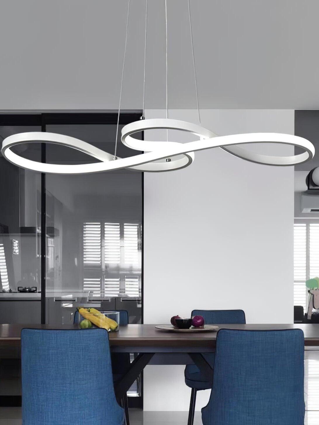 Modern Wavy Line Note Acrylic Pendant Lamp - Cueteks