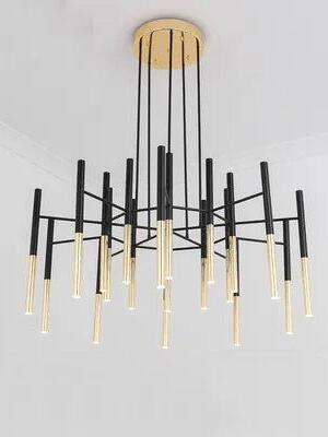 Metal Tubular Chandelier - Cueteks