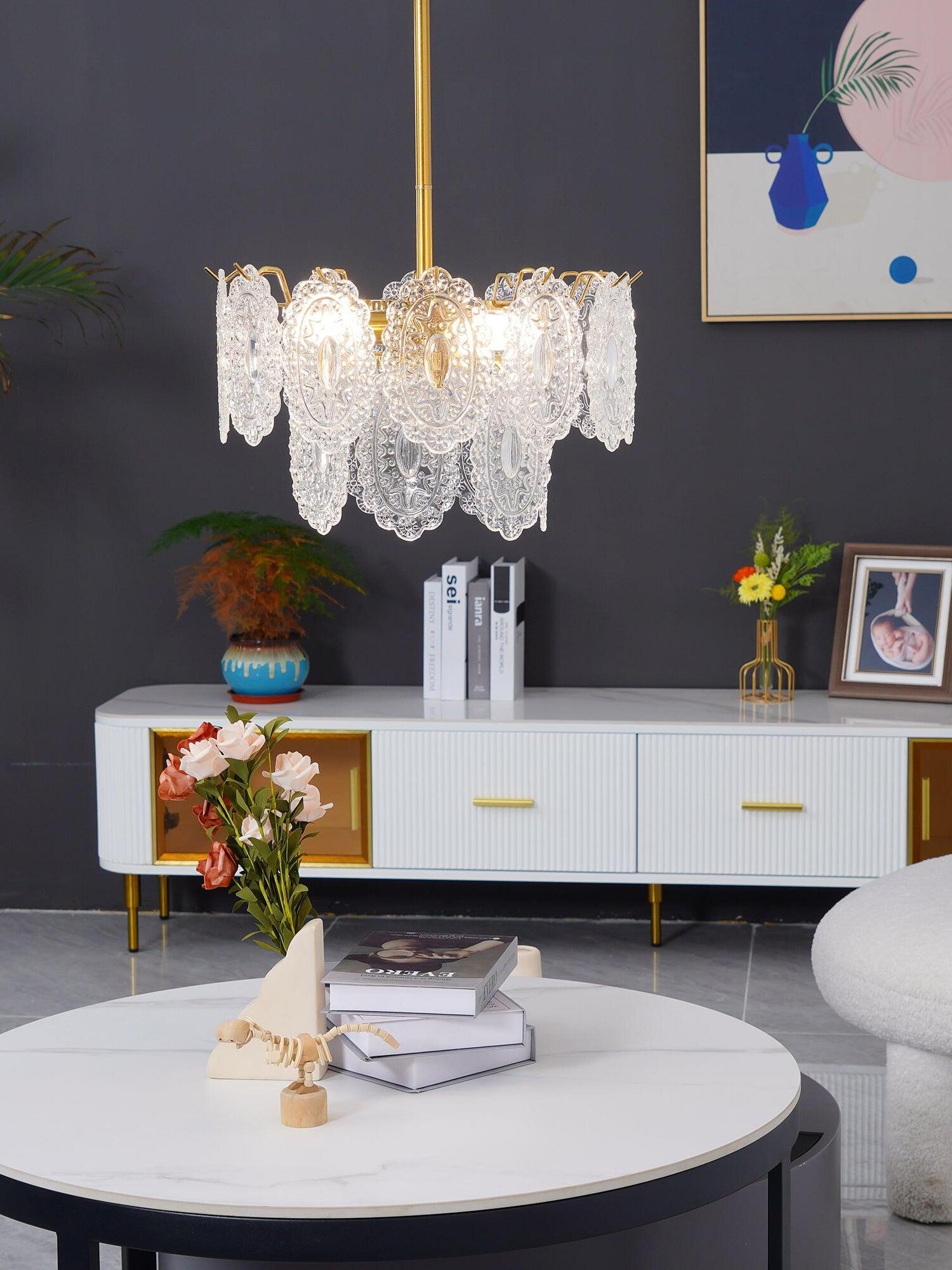 Wave Glass Chandelier - Cueteks