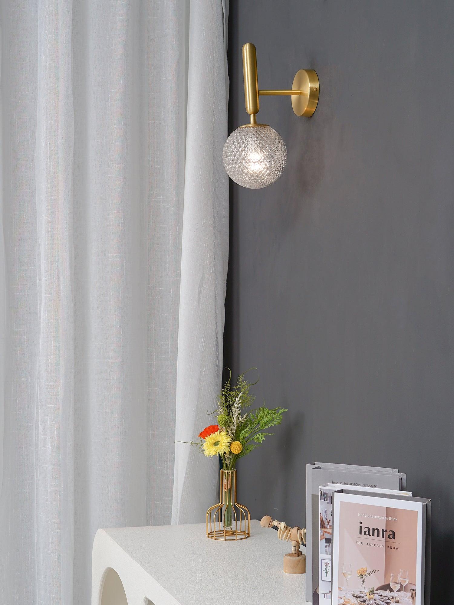 Luxury Miira Glass Ball Bedroom Wall Light - Cueteks