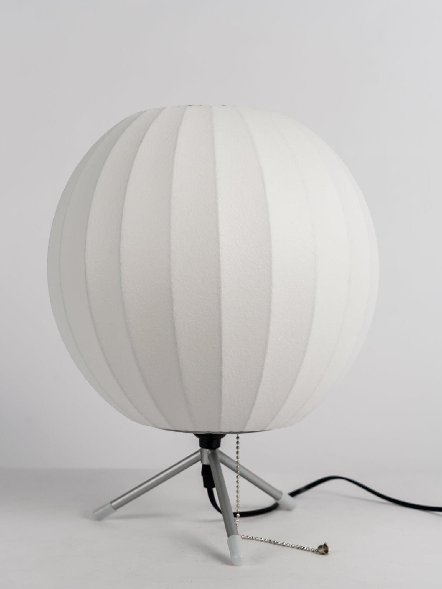 White Nelson Ball Shape Tripod Table Lamp - Cueteks