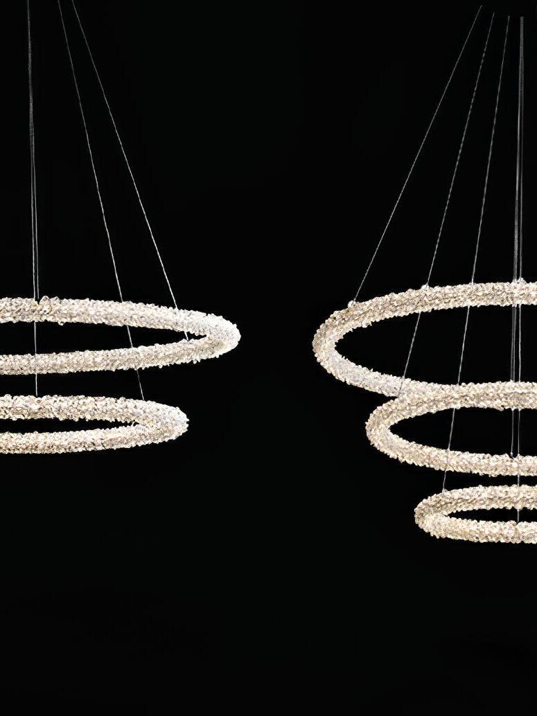 Decorative Ring Crystal Island Chandelier - Cueteks