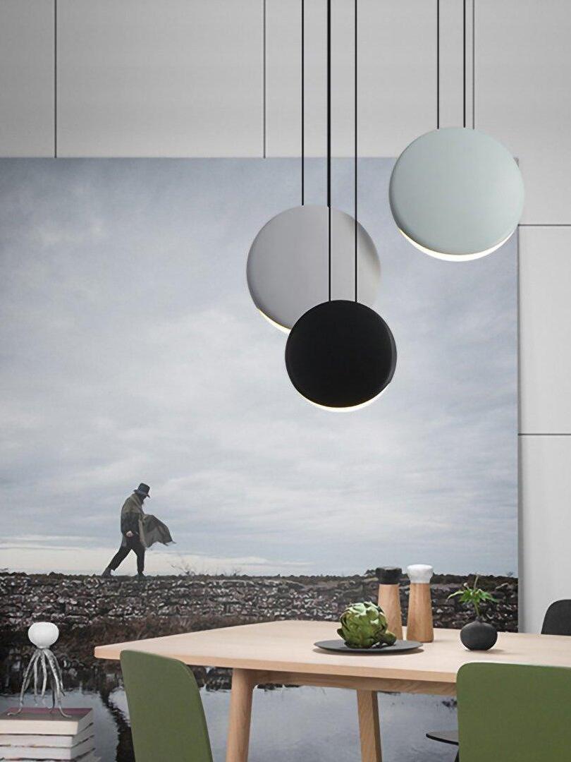 Resin Cosmos Multicolor Disc Pendant Light - Cueteks
