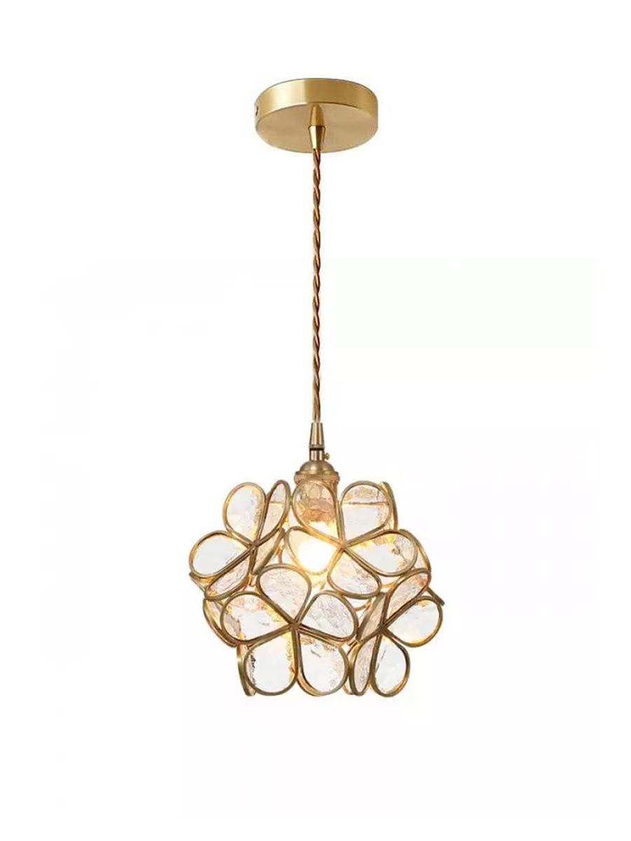 Glass Flower Petal Pendant Light - Cueteks