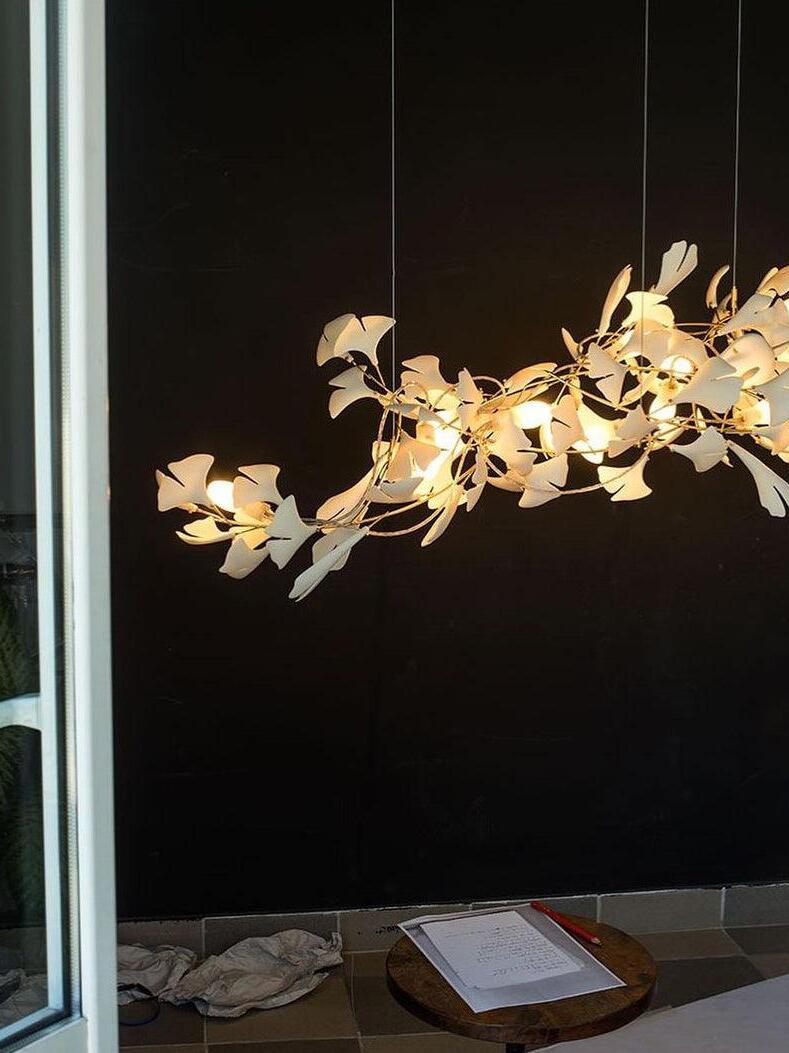 Creative Ceramics Gingko Flower Chandelier G - Cueteks