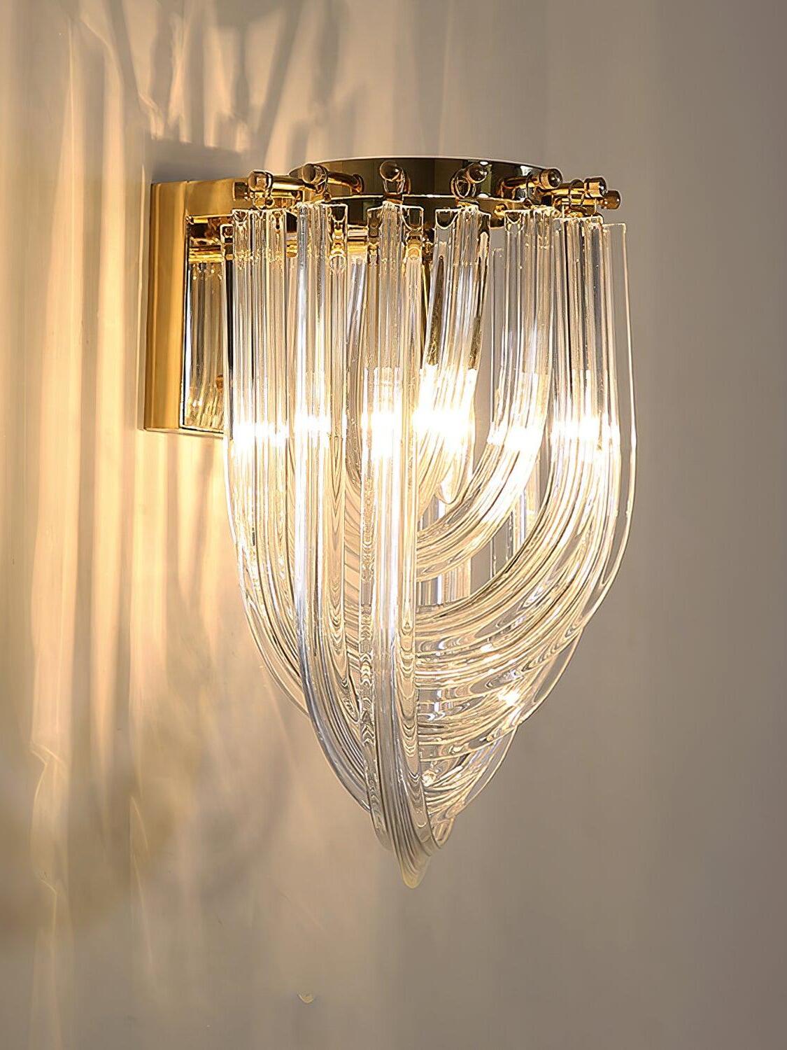 Mid Century Trevi Murano Elegant Wall Lamp - Cueteks