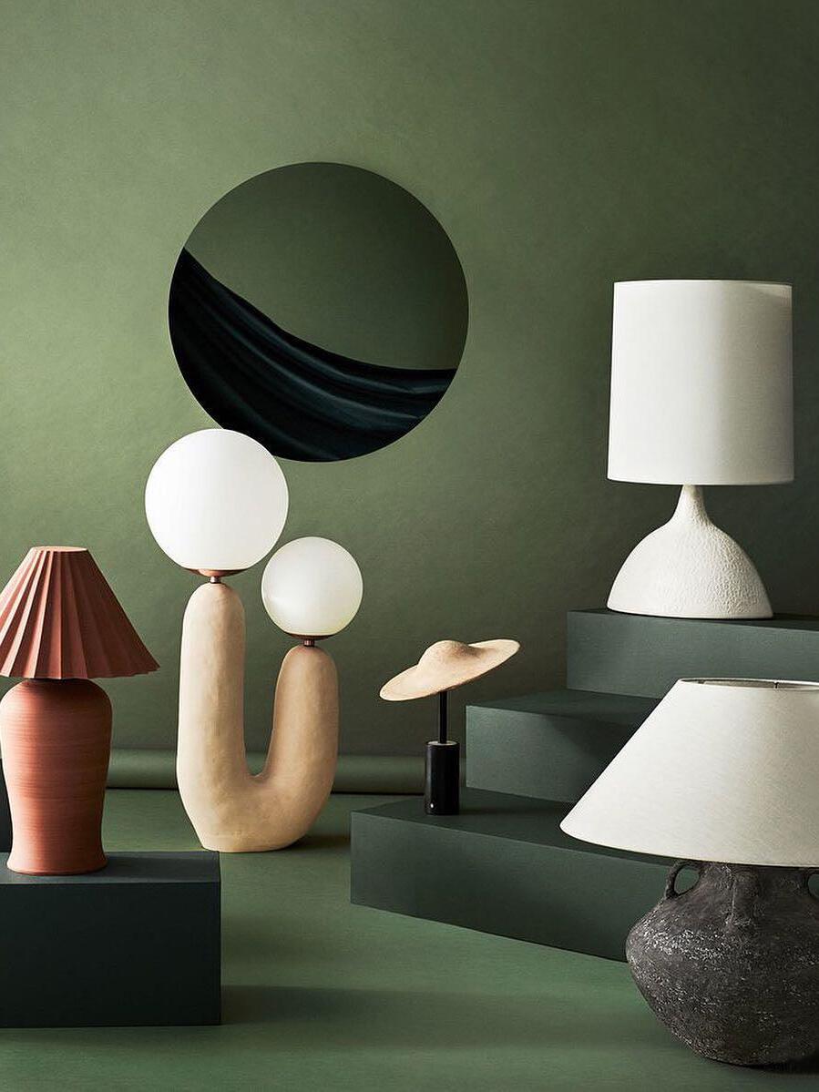 Macaroon Oo Ceramics Cactus Table Lamp - Cueteks