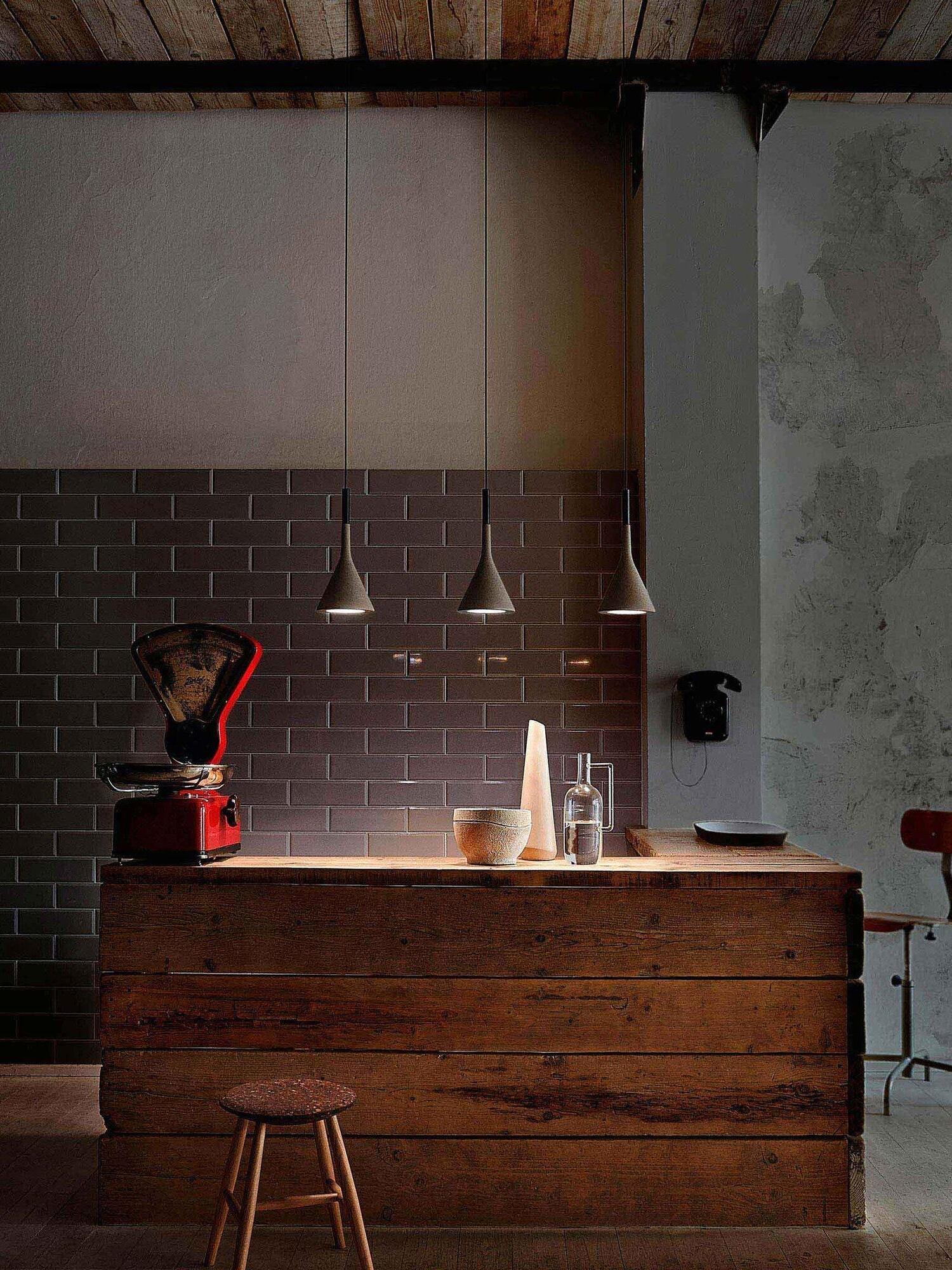 Industrial Tapered Conical Concrete Pendant Light - Cueteks