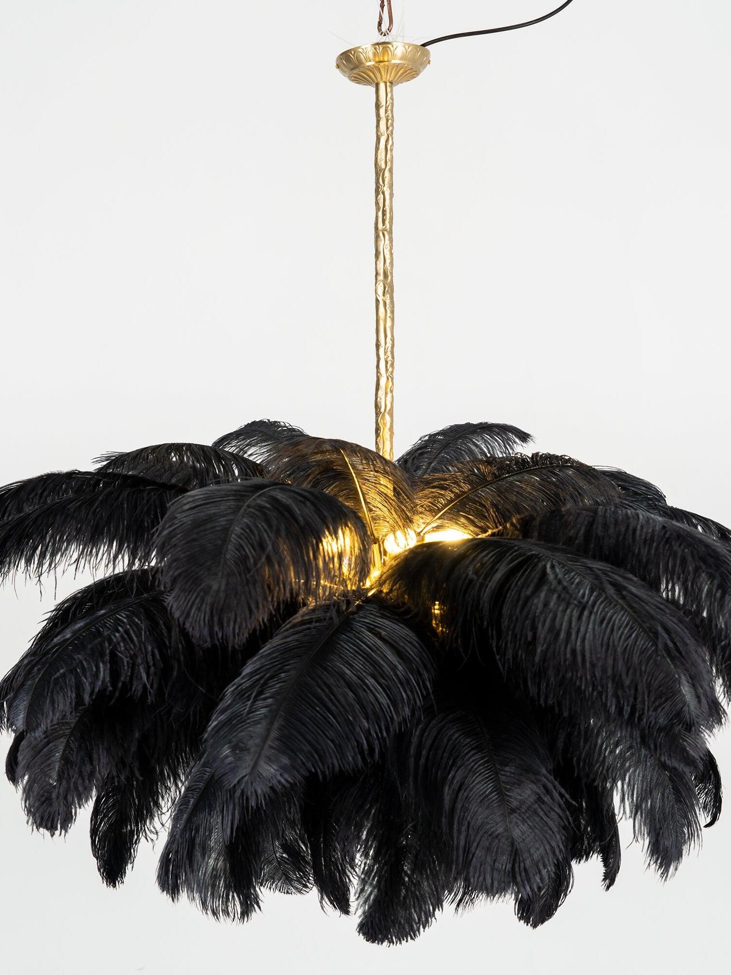 Ostrich Feather Chandeliers - Cueteks