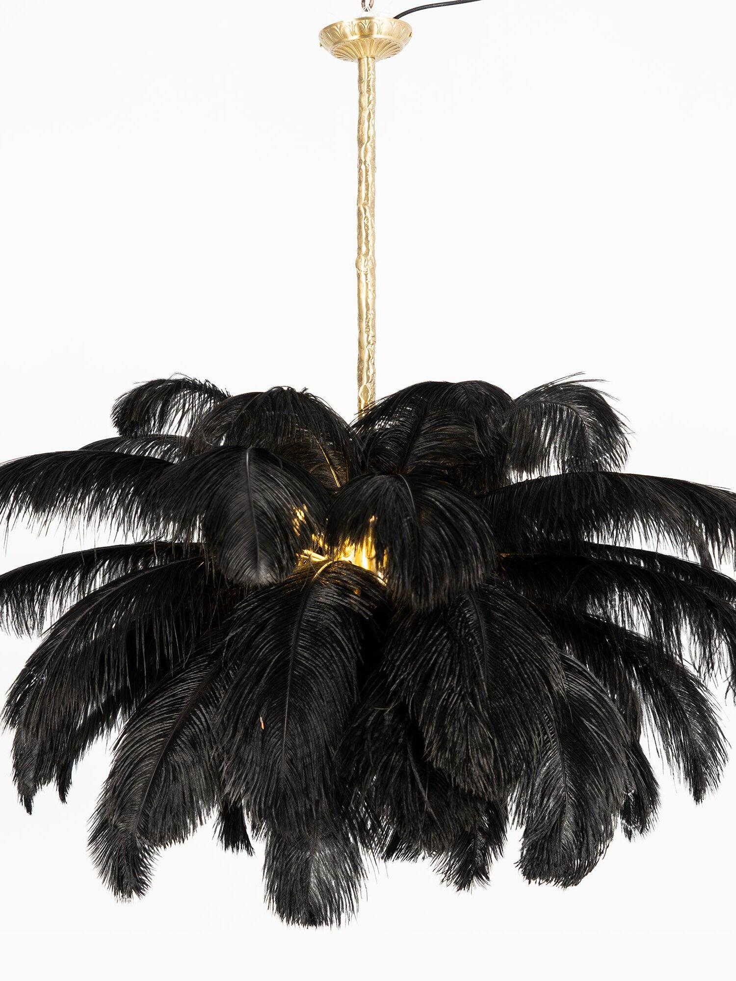 Ostrich Feather Chandeliers - Cueteks