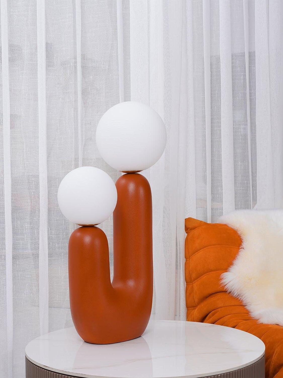 Macaroon Oo Ceramics Cactus Table Lamp - Cueteks