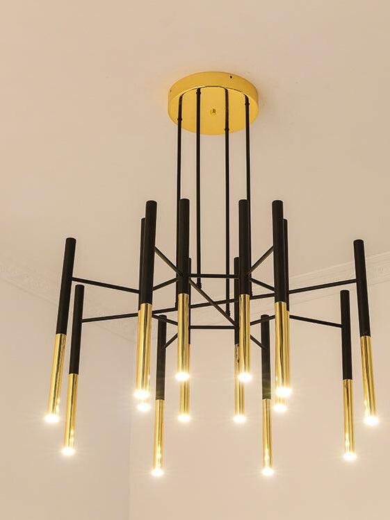 Metal Tubular Chandelier - Cueteks