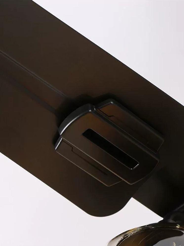Close view of blade surface and mounting bracket