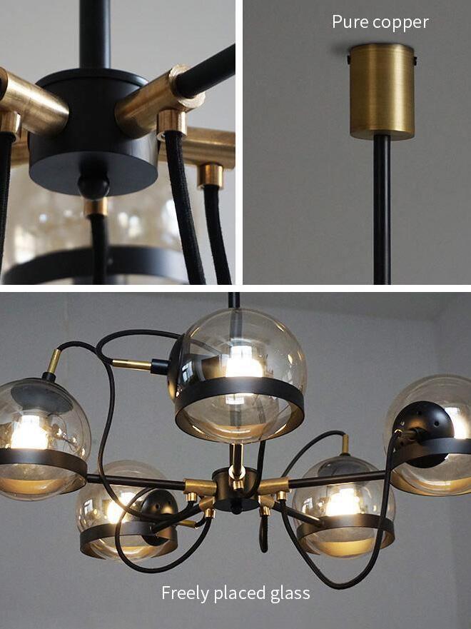 Glass Ball Chandelier - Cueteks
