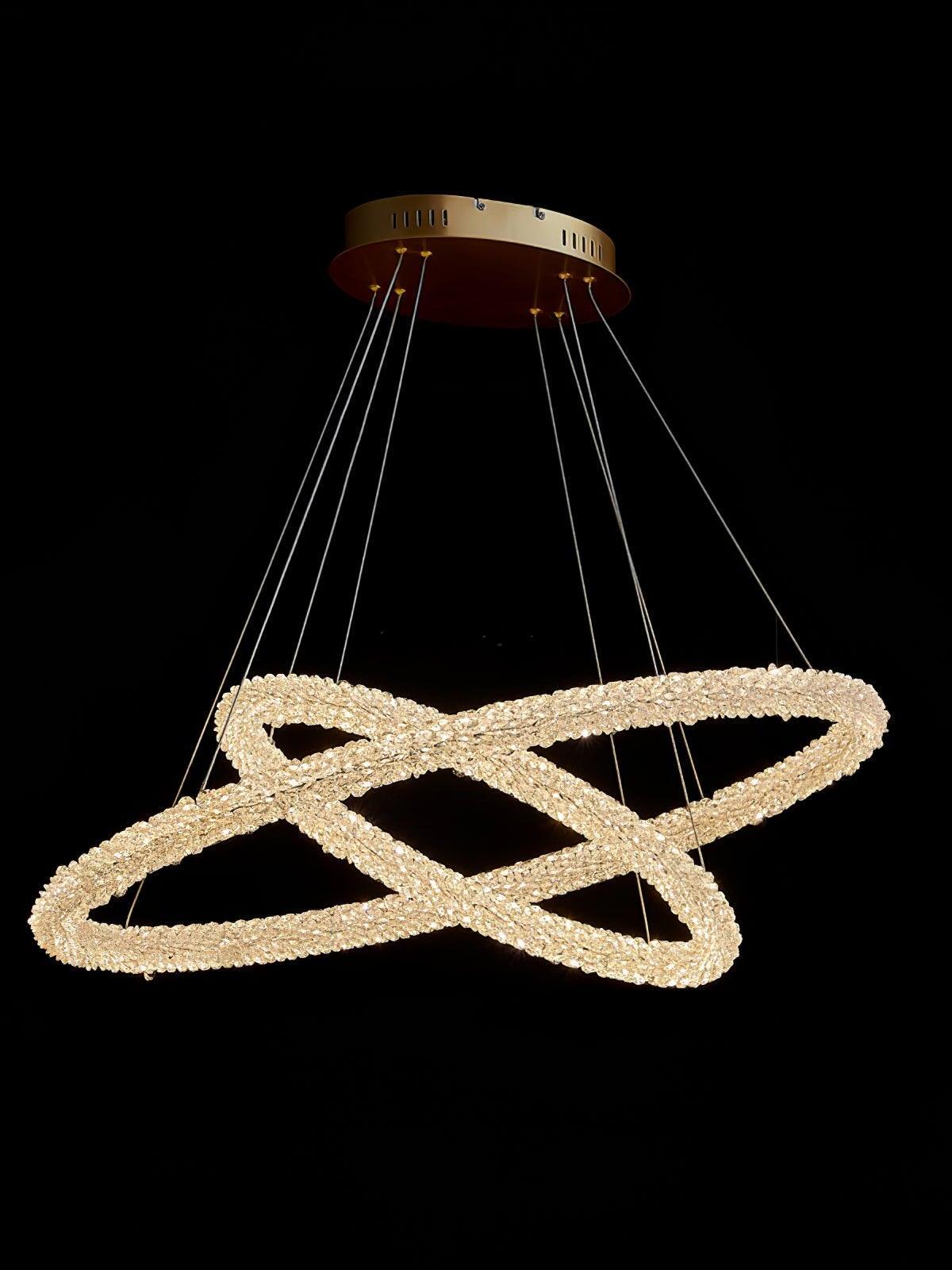 Decorative Ring Crystal Island Chandelier - Cueteks