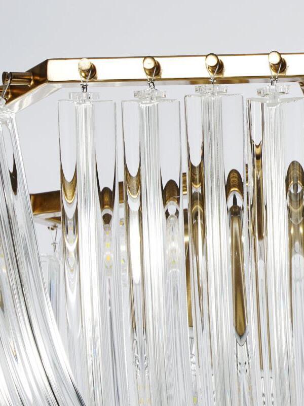 Modern Crystal pendant lamp in Champagne Gold for Restaurant - Cueteks