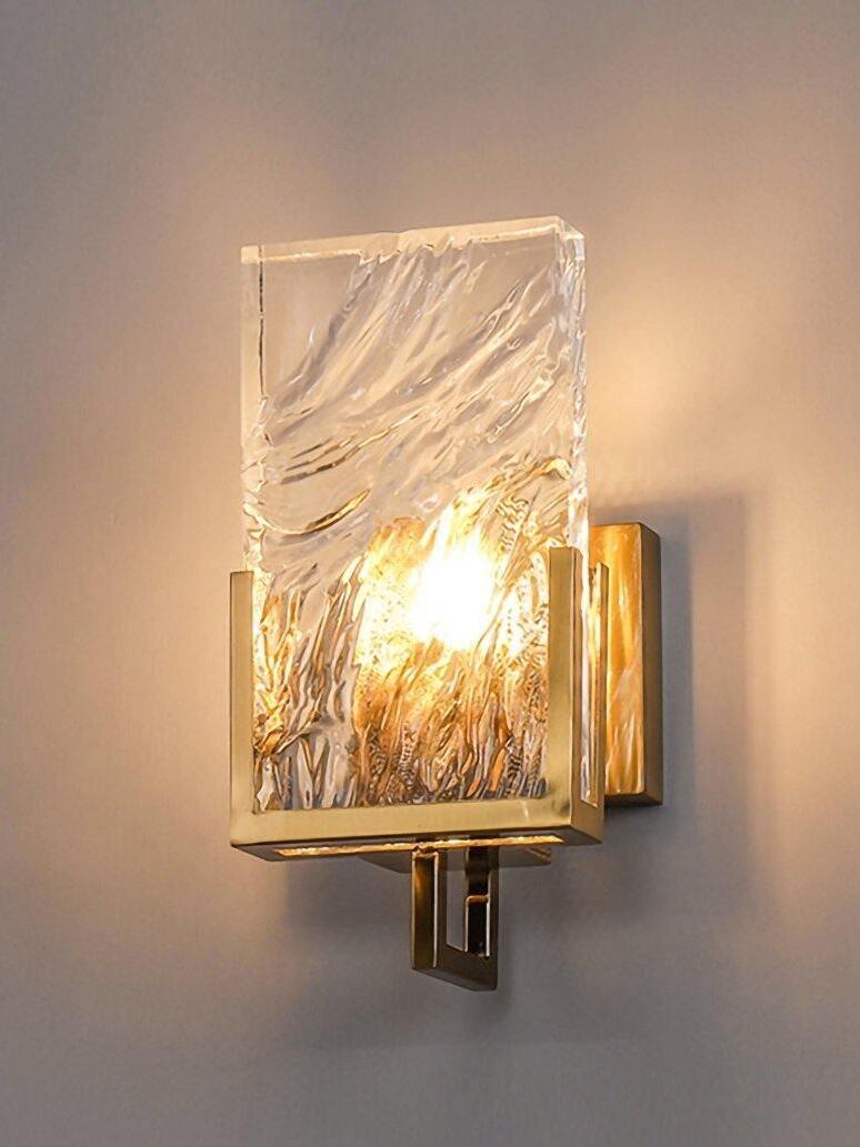 Illuminated Ice Crystal wall lamp from below