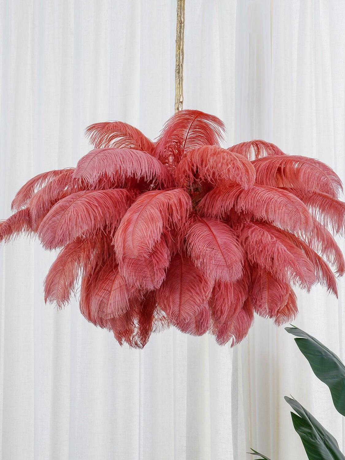 Ostrich Feather Chandeliers - Cueteks