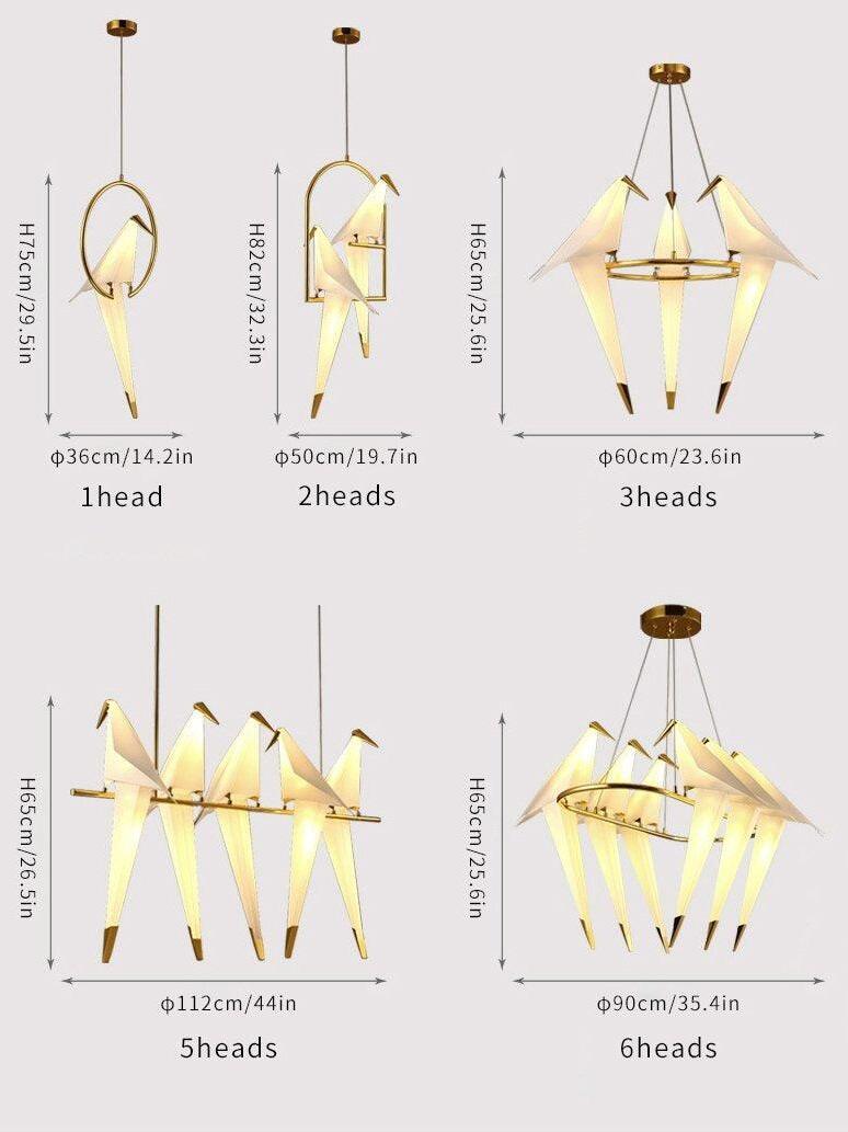Perching Bird Chandelier - Cueteks
