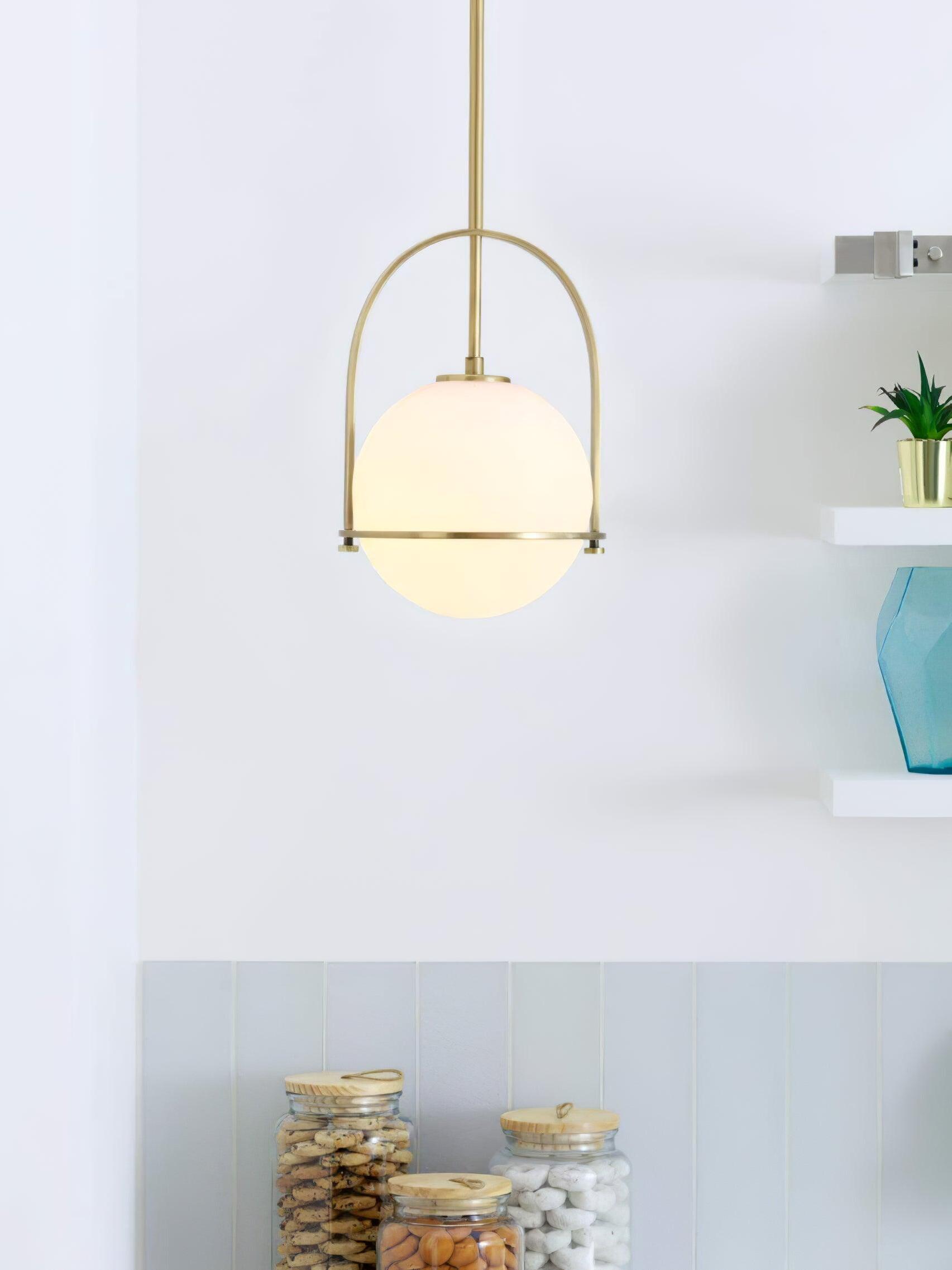 Modern Somerset Opal Glass Ball Pendant Light - Cueteks