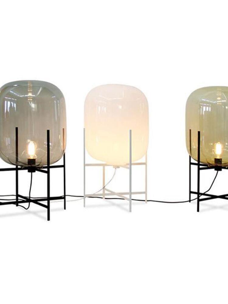 Classic Oda Transparant Glass Ball Table Lamp - Cueteks
