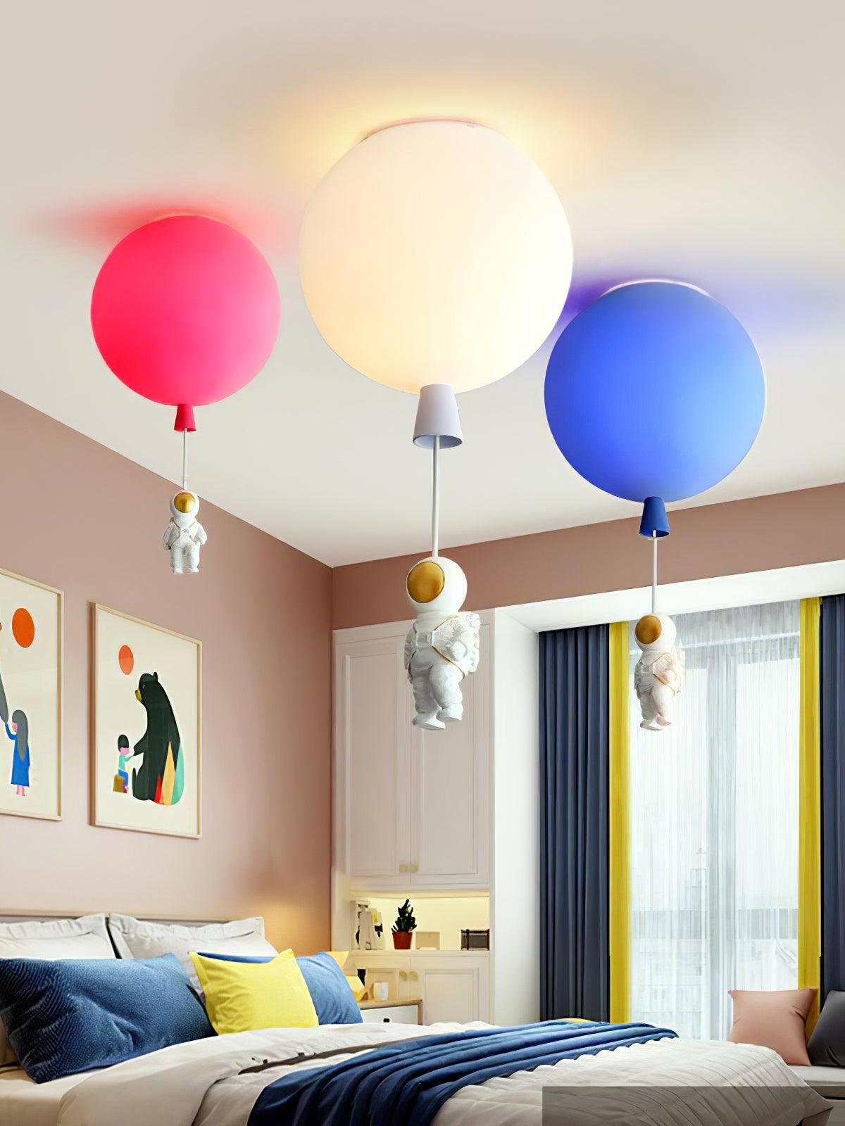 Creative Frosted Balloon Astronaut Children Ceiling Light - Cueteks