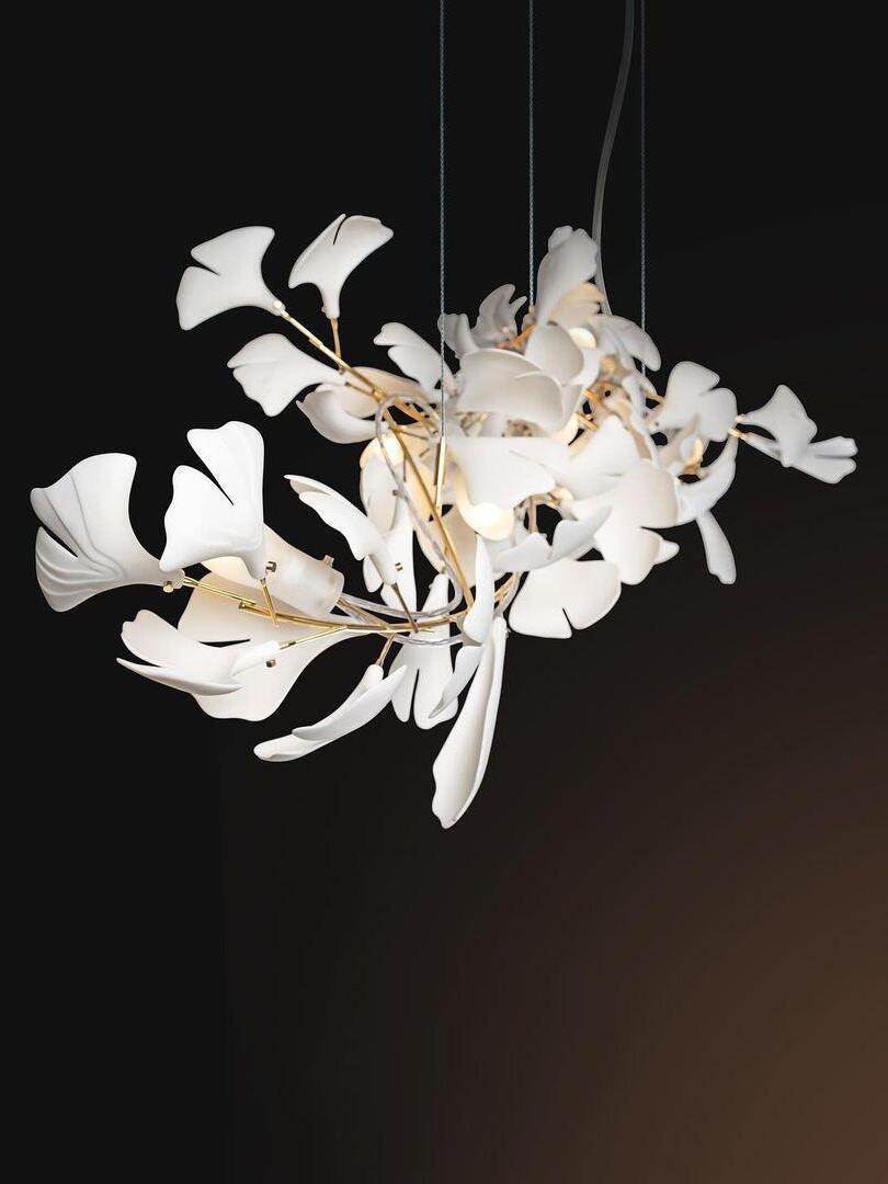 Creative Ceramics Gingko Flower Chandelier G - Cueteks