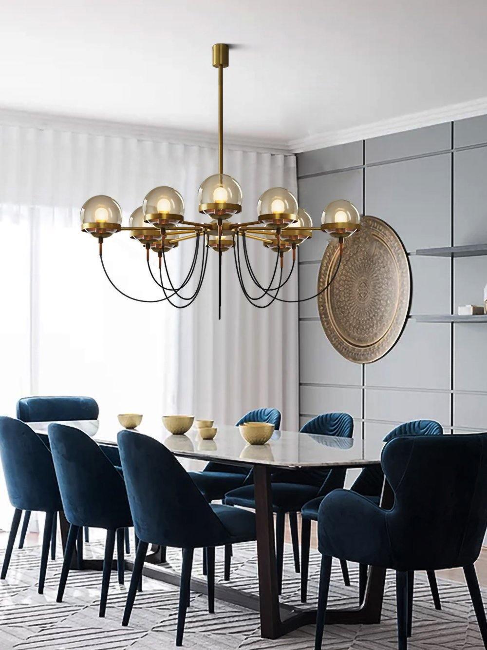 Glass Ball Chandelier - Cueteks