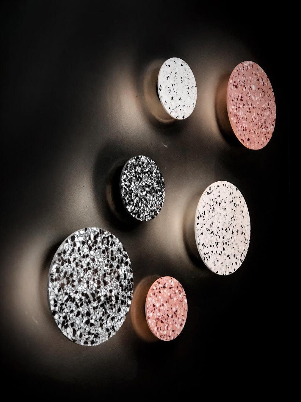 Modern Round Terrazzo Pin Wall Lamp - Cueteks