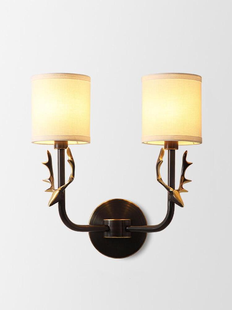Brass Deer Head Wall Light - Cueteks