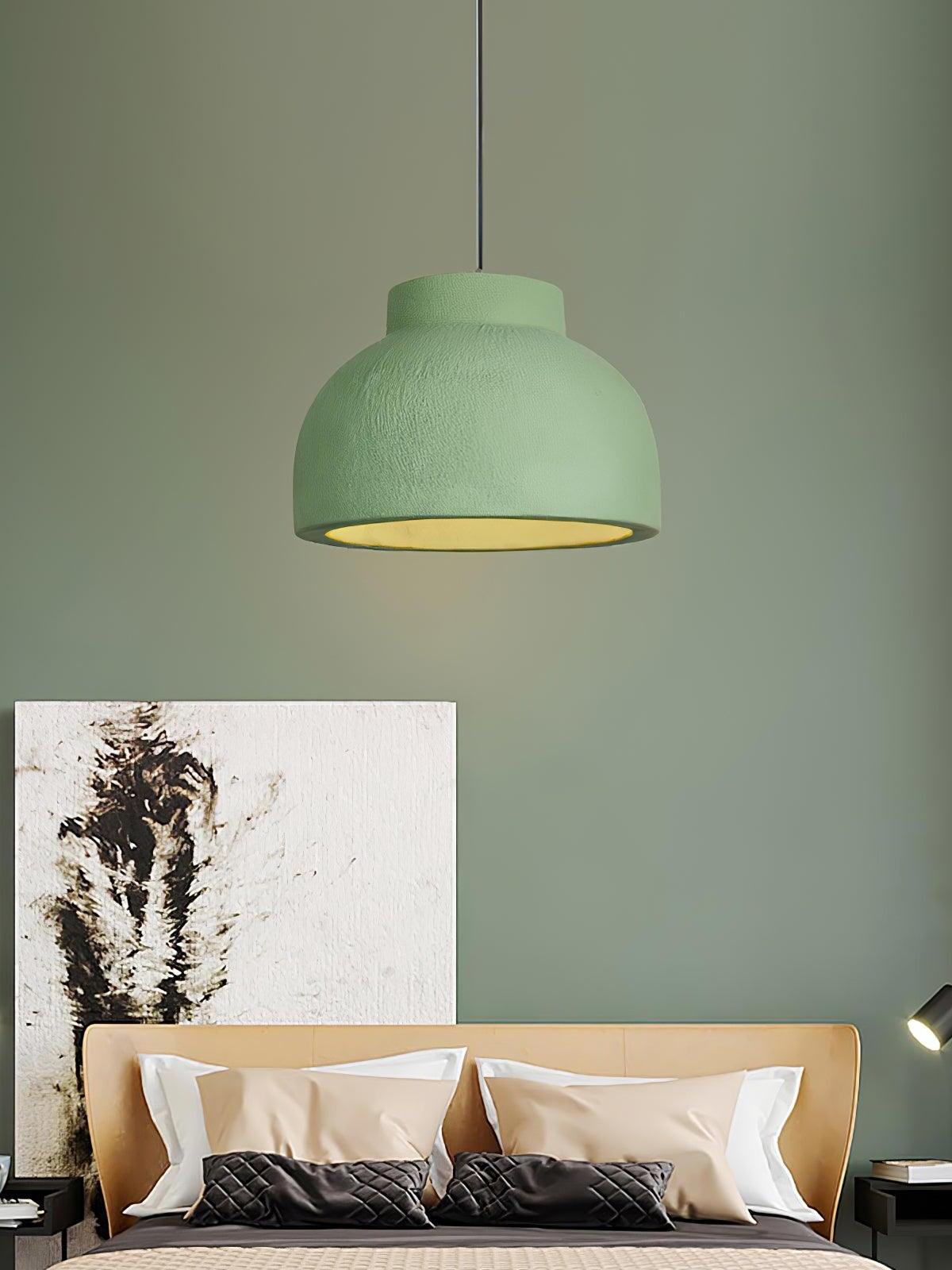 Rustic Macaroon Grain Bowl Shape Pendant Lamp - Cueteks