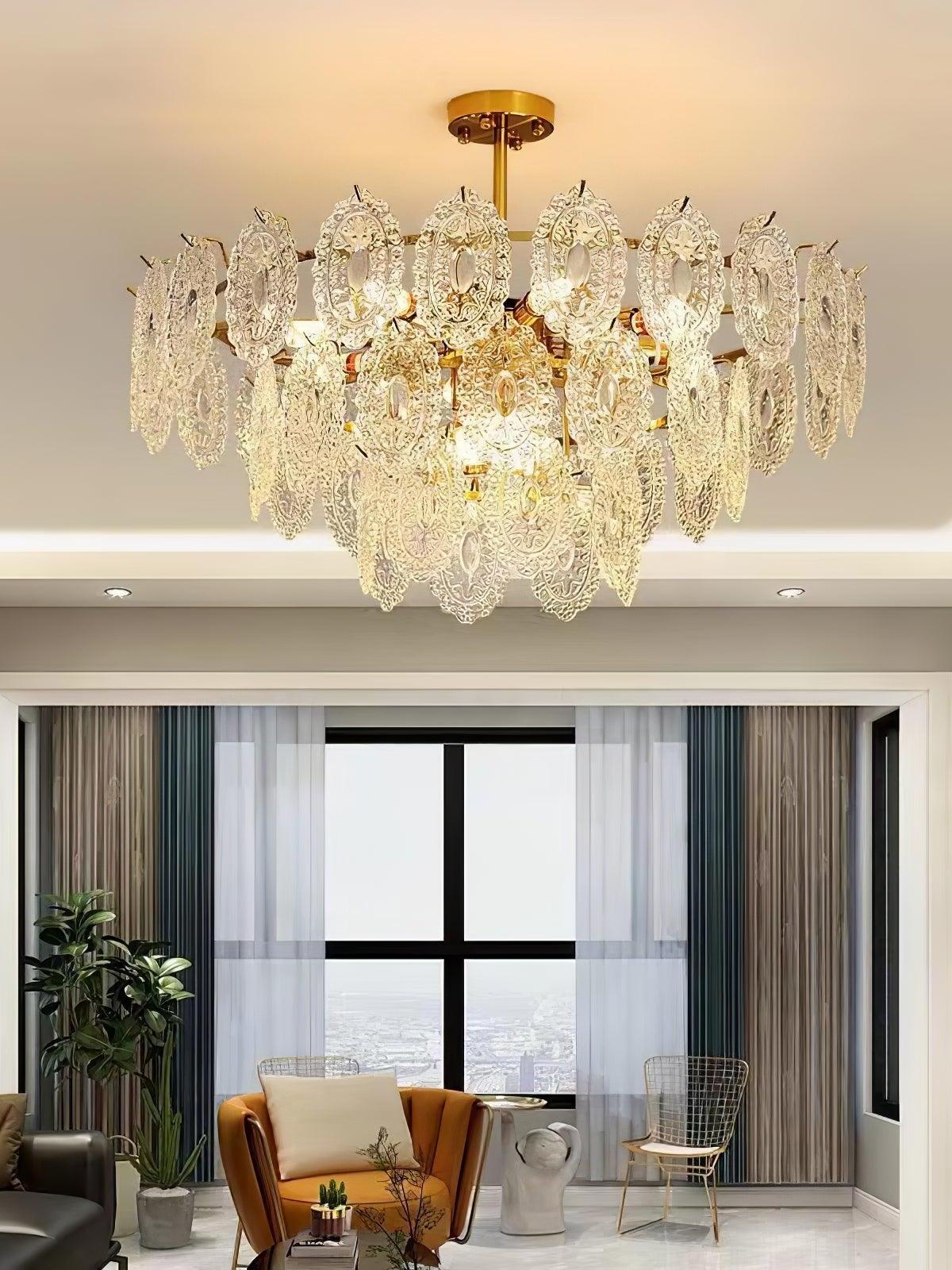 Wave Glass Chandelier - Cueteks