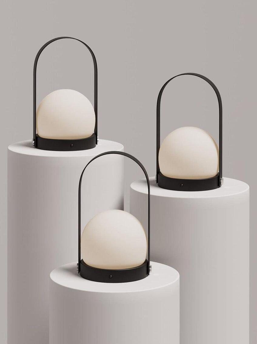 Portable Carrie Glass Ball LED Table Lamp - Cueteks