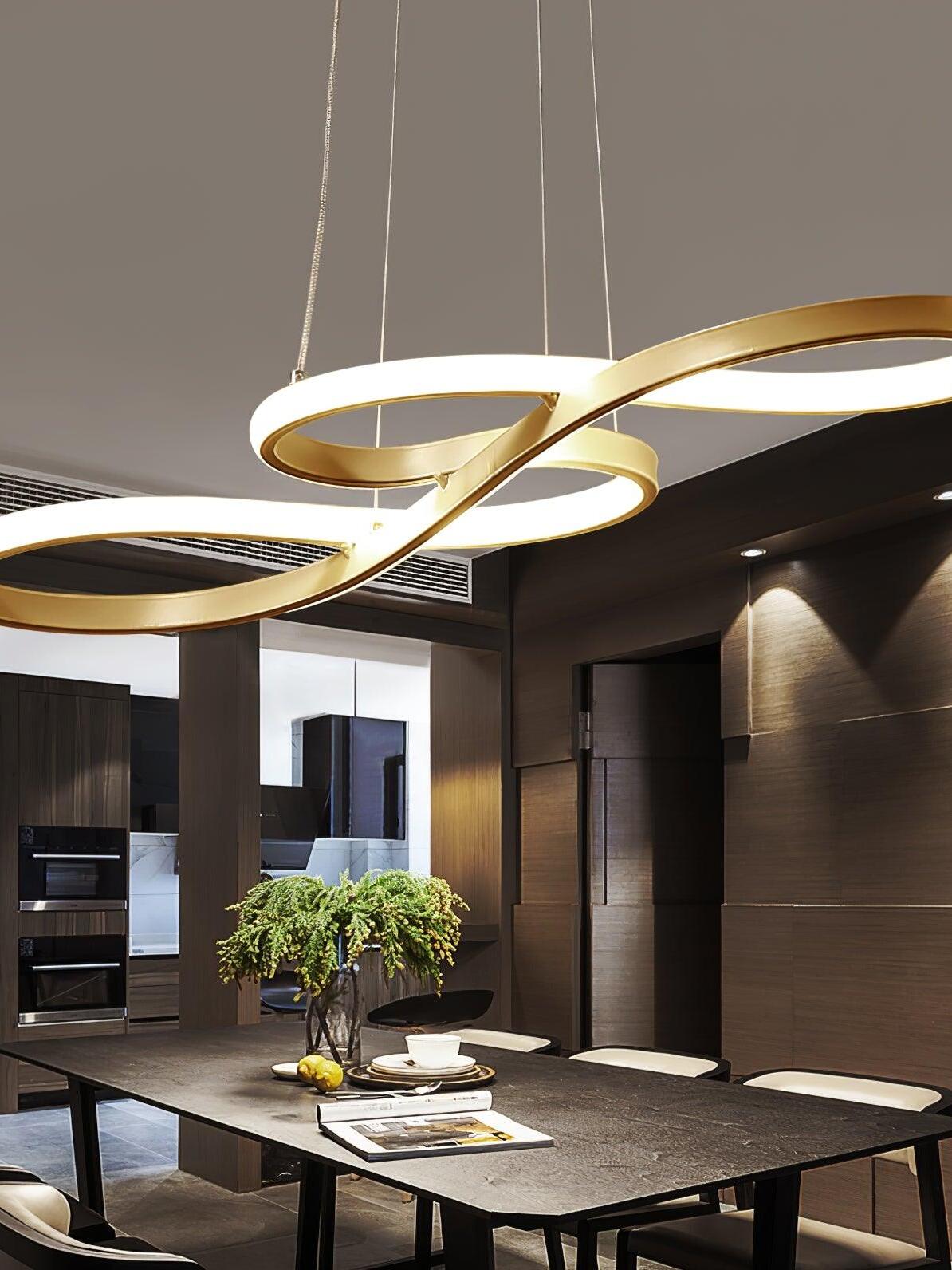 Modern Wavy Line Note Acrylic Pendant Lamp - Cueteks