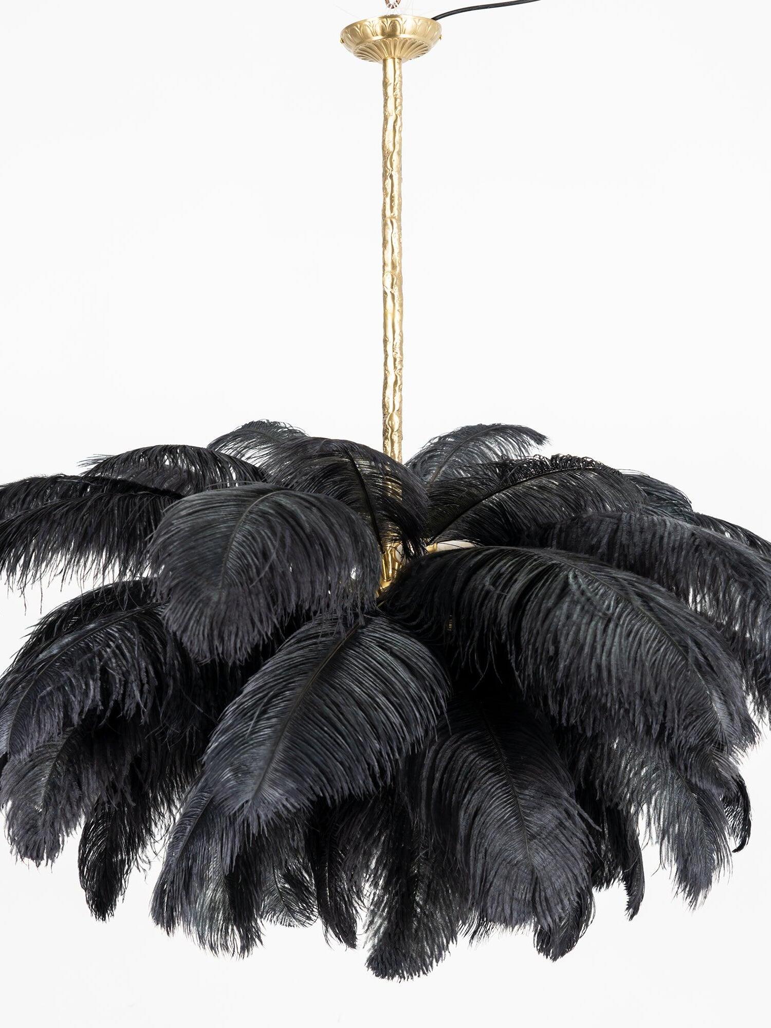 Ostrich Feather Chandeliers - Cueteks