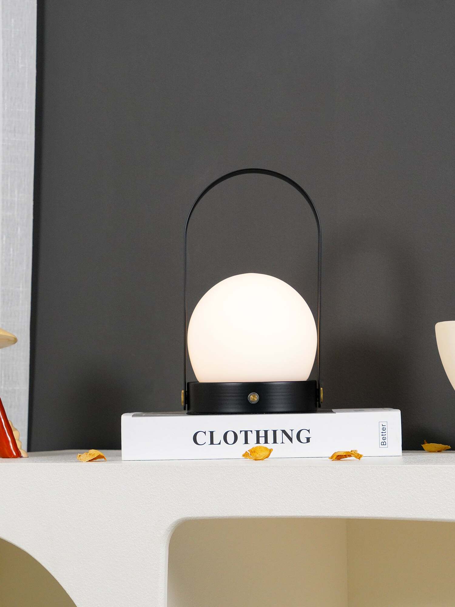 Portable Carrie Glass Ball LED Table Lamp - Cueteks