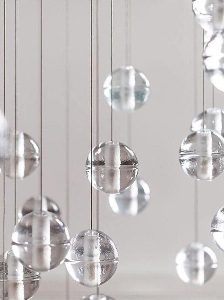 Round K9 Crystal Pendant Lamp - Cueteks