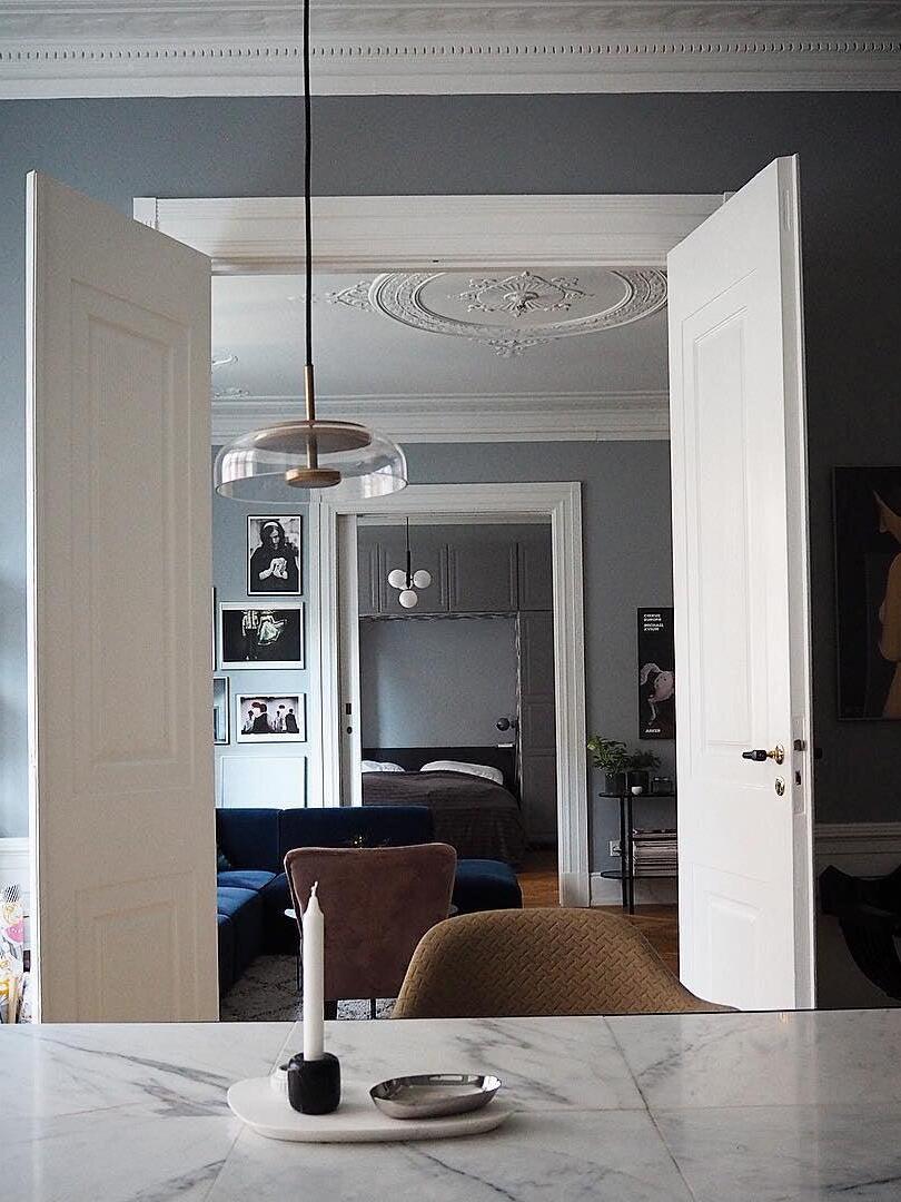 Simple Blossi Transparant Glass Bowl Pendant Light - Cueteks