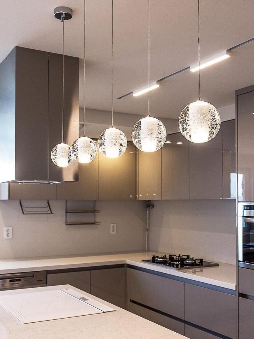 Round K9 Crystal Pendant Lamp - Cueteks
