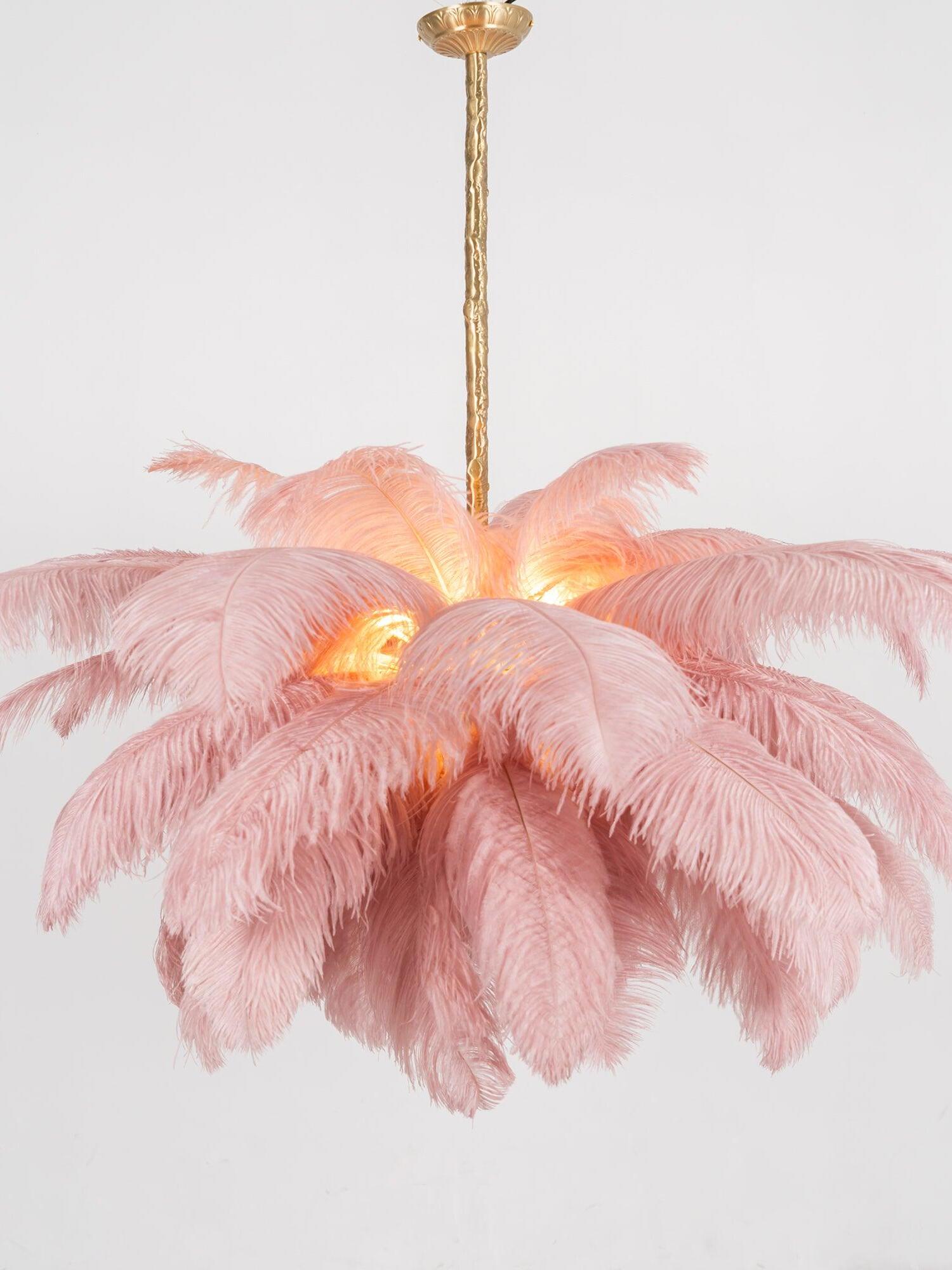 Ostrich Feather Chandeliers - Cueteks